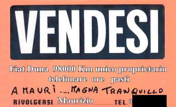 Vendesi ... dormi tranquillo