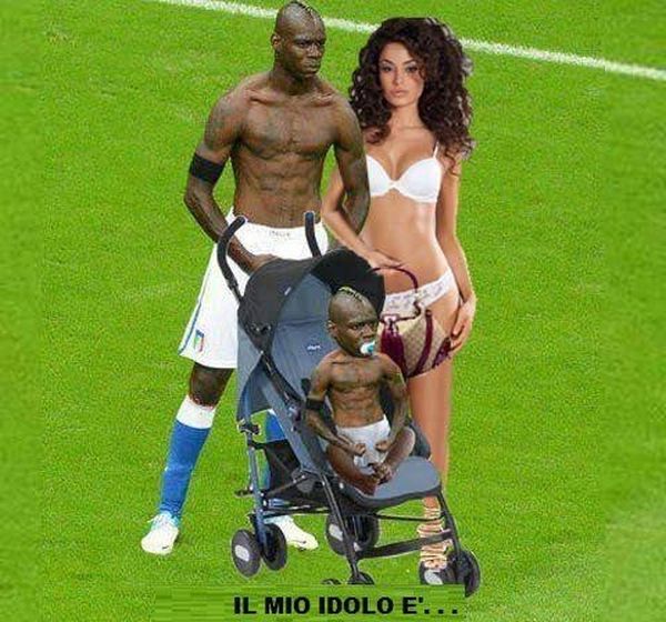 Balotelli-Fico: carrozzina
