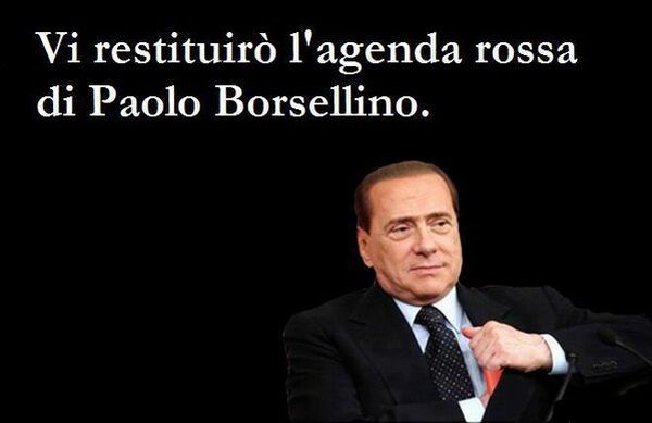 Berlusconi restituisce agenda rossa