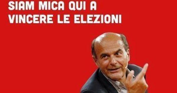 Bersani: non si vince