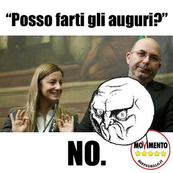 Crimi e Lombardi rifiutano auguri