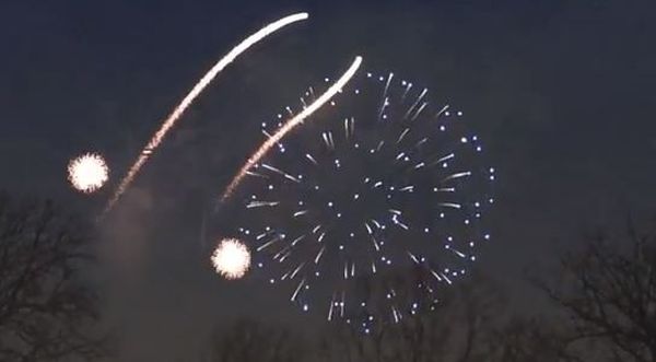 Fuochi artificio a forma di pene