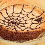 Cheesecake di zucca con ragnatela