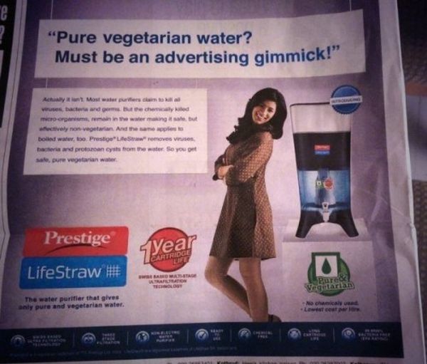 pubblicita acqua vegana