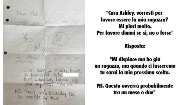 Lettera di fidanzamento tra bambini